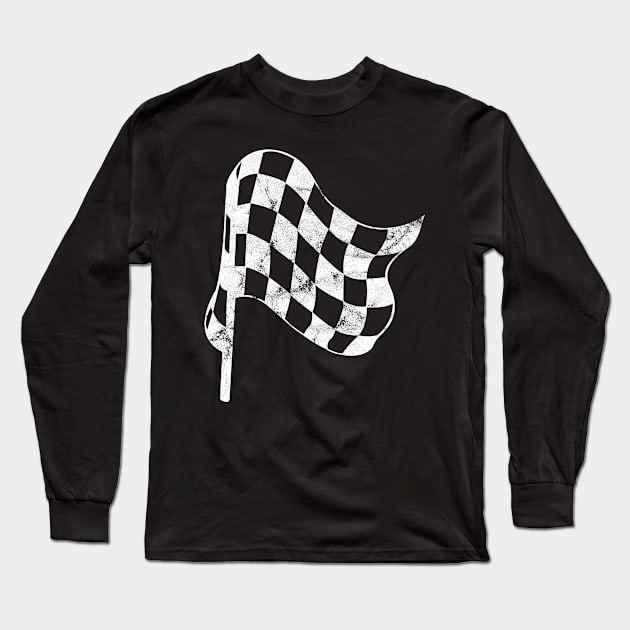 motorsport racing flag Long Sleeve T-Shirt by Rayrock76